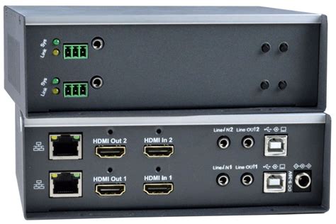 Dual Head 4K HDMI USB KVM Extender Over IP Two Monitors CAT6