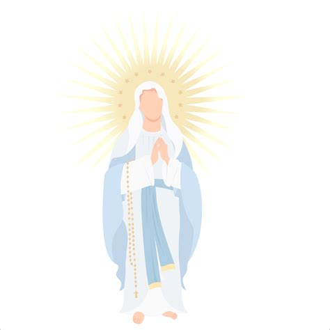 Holy Mary Mother Virgin Mary of God the Queen of Heaven prays meekly 3059869 Vector Art at Vecteezy