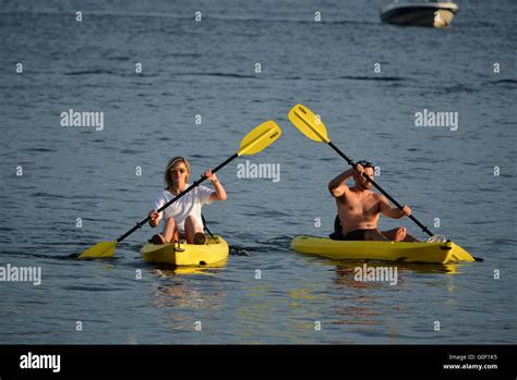 Kayaking on Lake Union Stock Photo - Alamy