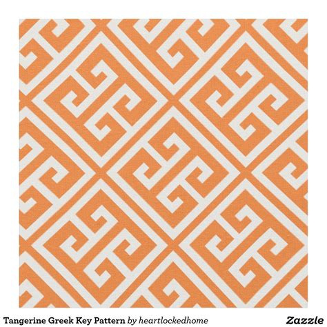 Tangerine Greek Key Pattern Fabric | Greek key pattern, Fabric patterns, Pattern