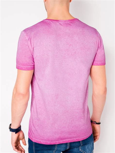 Men's plain t-shirt S674 - pink | MODONE wholesale - Clothing For Men