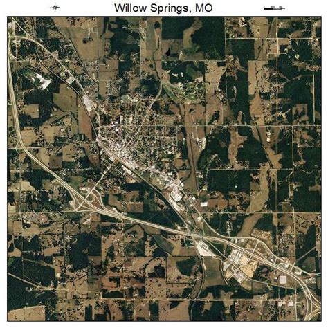 Aerial Photography Map of Willow Springs, MO Missouri