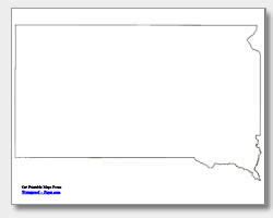 Printable South Dakota Maps | State Outline, County, Cities