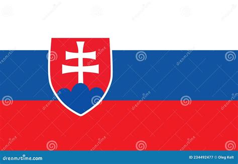 Slovakia Flag - Original Colors and Proportions. Vector Illustration EPS 10 Stock Vector ...