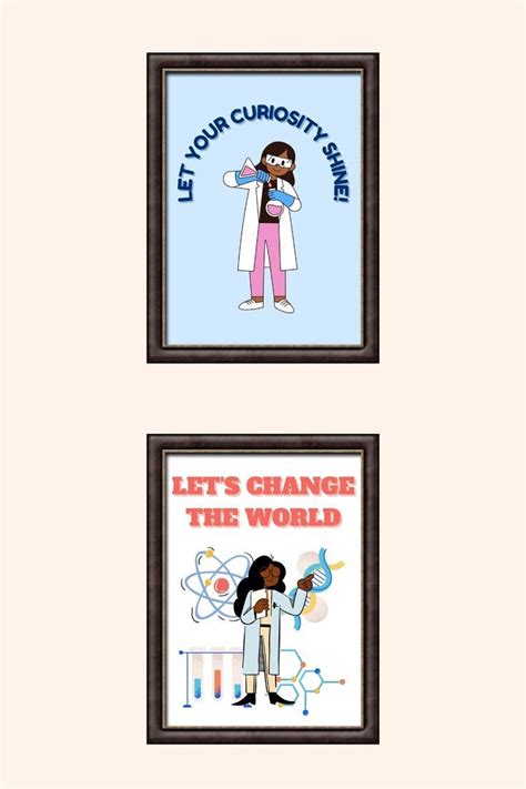 Science classroom posters set of 2, science classroom decor, colorful ...