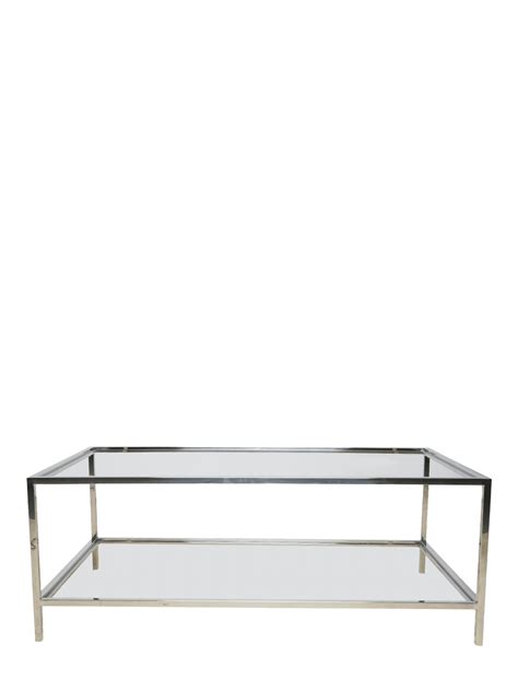 Claes Coffee Table Glass / Silver – Home Gallery