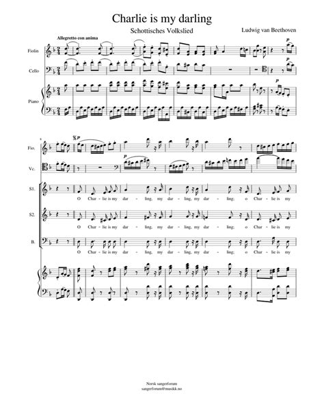 Charlie is my darling Sheet music for Piano, Soprano, Bass voice ...