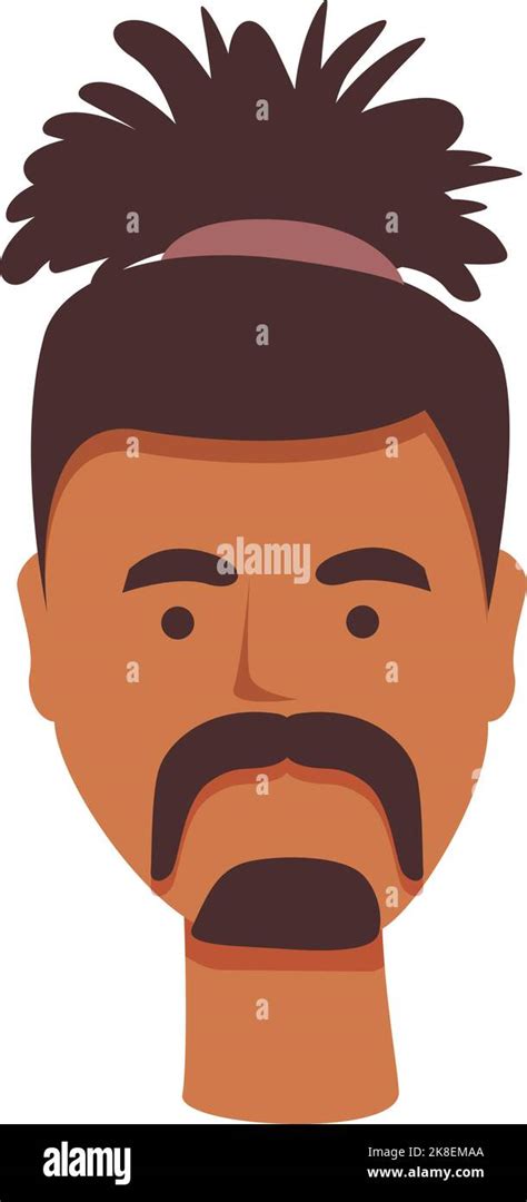 Facial hairstyle icon cartoon vector. African hair. Afro avatar Stock ...