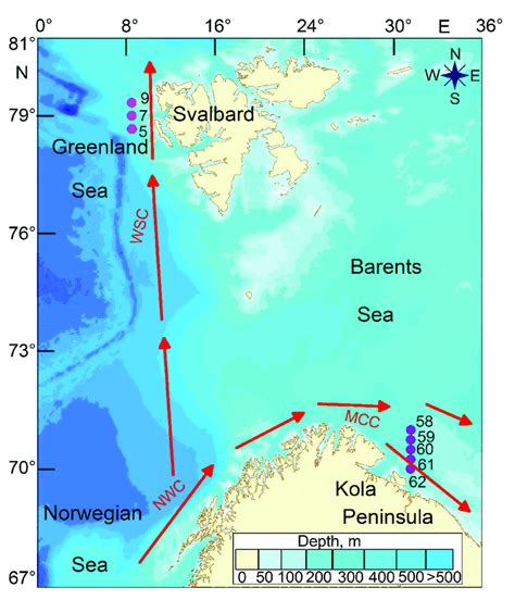 Map of sampling stations in the Fram Strait and in the Barents Sea,... | Download Scientific Diagram