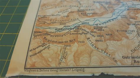 1894 Vintage Yosemite Valley Map