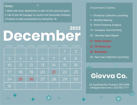 December 2023 Calendar Showing Holidays - Get Calendar 2023 Update