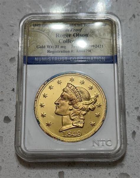 1849 double eagle gold clad tribute proof coin | Live and Online ...