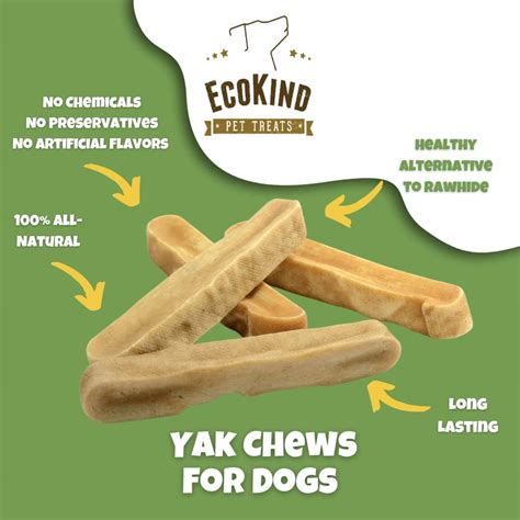 EcoKind Organic Yak Milk Dog Chews, Healthy Snacks, Chewy Himalayan ...