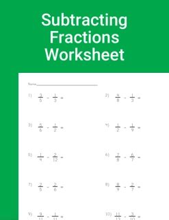 Subtraction Worksheets and Flashcards | STEM Sheets