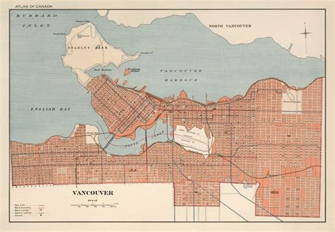 Vancouver map Old map of Vancouver Giclee fine print | Etsy