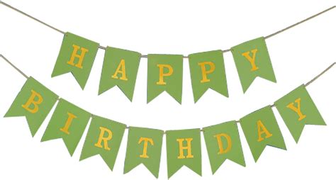 Amazon.com: Happy Birthday Green Banner,Birthday Banner for Party ...