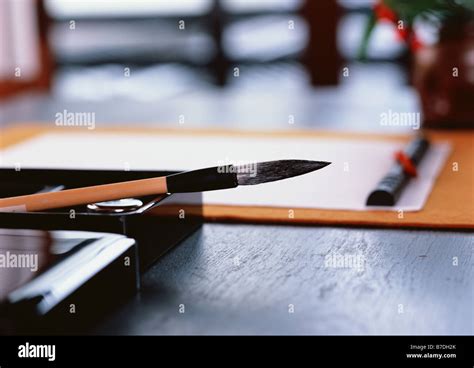 A brush and ink of art of calligraphy Stock Photo - Alamy