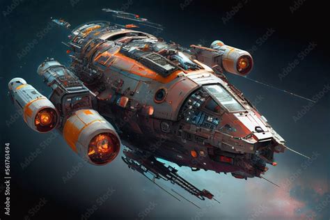 sci-fi spaceship space ship transport intergalactic travel concept art ...