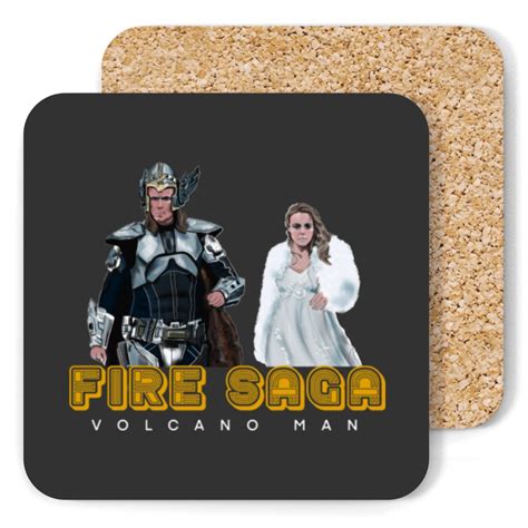 Eurovision Fire1 Saga Volcano Man Ferrell and Mcadams Coasters sold by ...