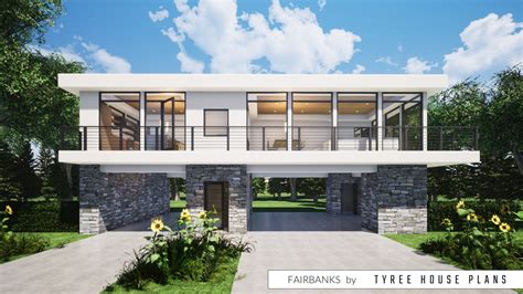 Fairbanks. The Elevated Modern Home by Tyree House Plans.