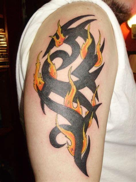 23 Wonderful Tribal Fire and Flame Tattoo | Only Tribal