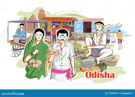 Culture Of Odisha Cartoon Vector | CartoonDealer.com #39715055