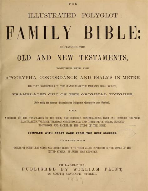 The illustrated Polyglot family Bible: containing the Old and New Testaments... | Library of ...