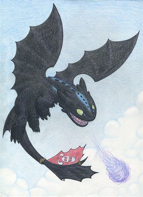 Toothless Flying Drawing at GetDrawings | Free download