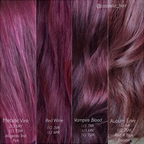 Red Violet Hair Color Formulas