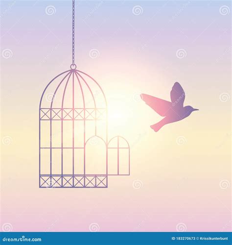 Bird Cage Flying Out Stock Illustrations – 128 Bird Cage Flying Out ...