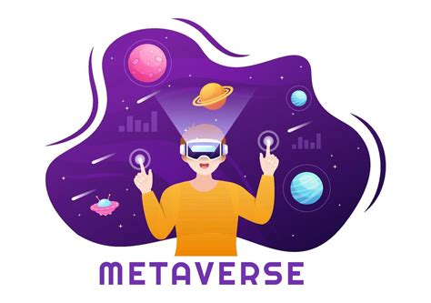 Metaverse Digital Virtual Reality Technology wears VR Glasses for ...