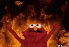 Elmo Hell GIF - Elmo Hell Fire - Discover & Share GIFs