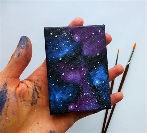 Galaxy Canvas Mini Painting Fridge Magnet Magnet Art