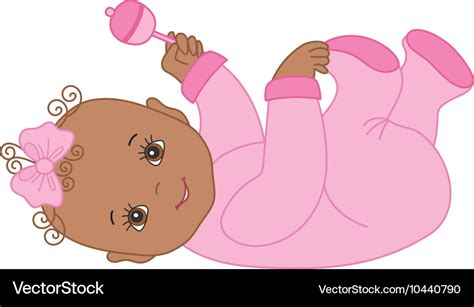 African american baby girl Royalty Free Vector Image