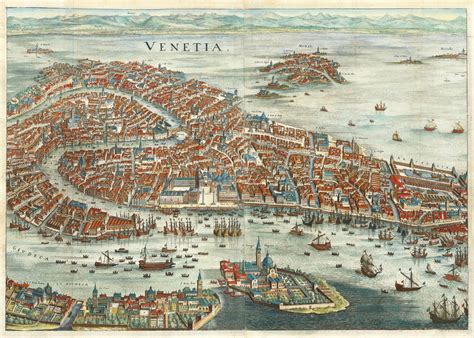 Old Map of Venice 1636 Old Pictorial Map of Venice Italy in | Etsy New ...