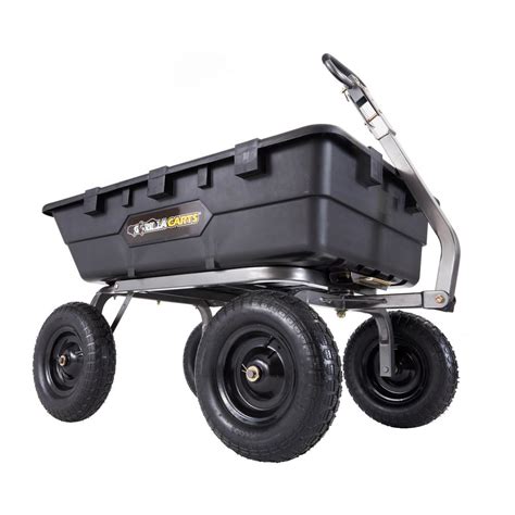 Garden Carts Capacity Gorilla Carts Poly Garden Dump Cart with Steel ...