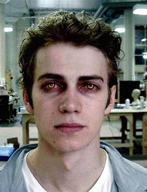 Hayden Christensen in the makeup chair, testing out the Dark Side eyes | Star wars cast, Star ...