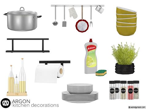 The Sims Resource - Argon Kitchen Decorations