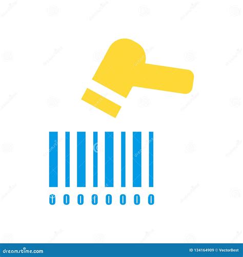 Barcode Scanner Icon Vector Sign and Symbol Isolated on White Background, Barcode Scanner Logo ...