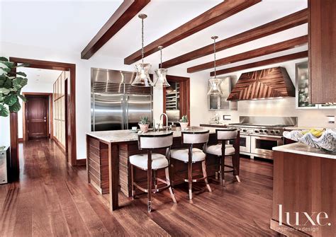 Contemporary Mahogany Kitchen - Luxe Interiors + Design