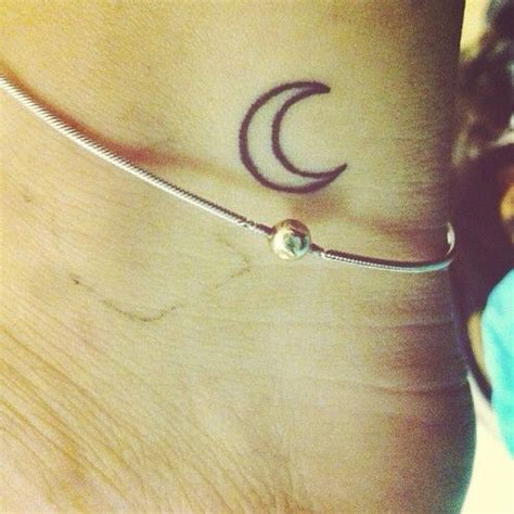 Small moon tattoo in ankle | Small moon tattoos, Moon tattoo, Moon tattoo designs