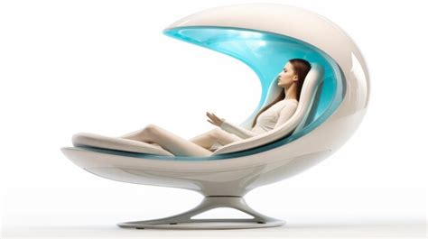 Premium Photo | Futuristic Levitating Meditation Pod for Mindful Relaxation on White Background