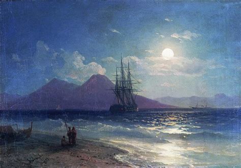 View of the sea at night, 1873 - Ivan Aivazovsky - WikiArt.org