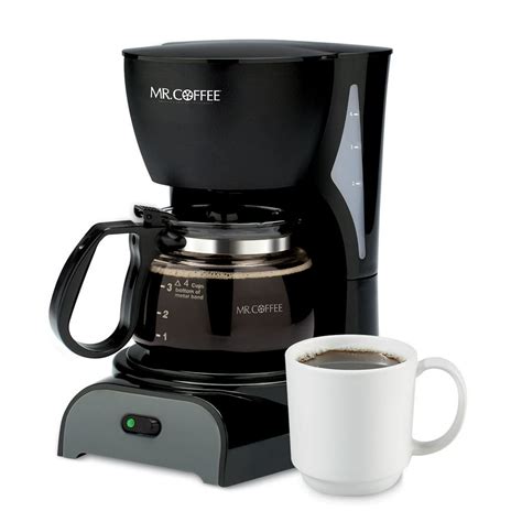 Mr. Coffee 4-Cup Switch Coffee Maker, Black (DR5-NP) - Walmart.com ...