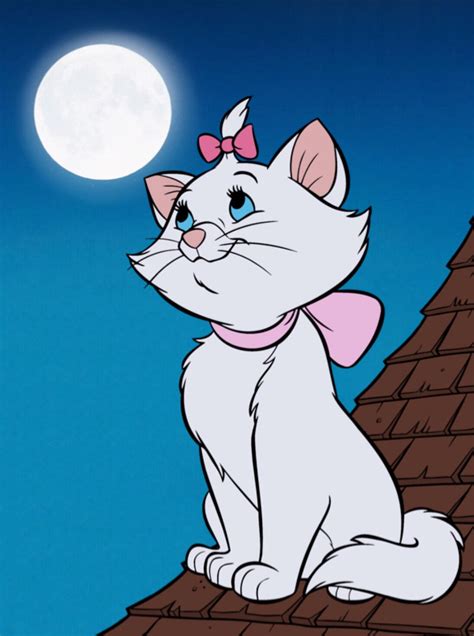 Marie (The Aristocats) full moon Gatos Disney, Disney Cats, Art Disney, Disney Cartoons, Disney ...