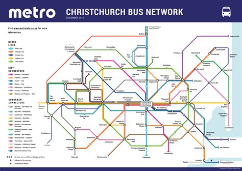 Metro Christchurch Bus Network Map | The Map Kiwi