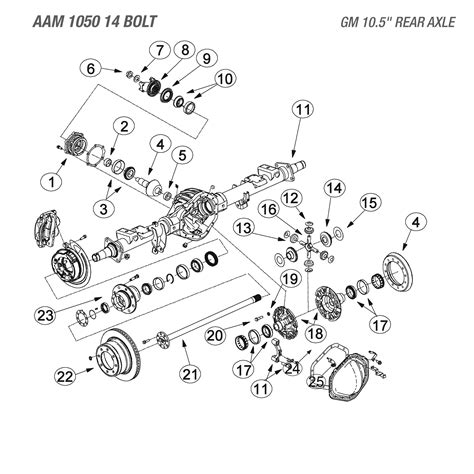 GM 14-Bolt 10.5" Rear Axle - Differential Parts Catalog - West Coast ...