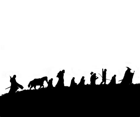 The Fellowship of the Ring Silhouette ... Boromir, Samwise Gamgee ...