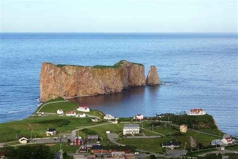 It is an interesting view, Percé Rock appears from a distance like a ...