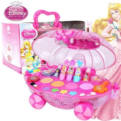 2019 New Disney Kids Makeup Toy Princess Makeup Girl Play House Toys Set Cosmetics Christmas ...